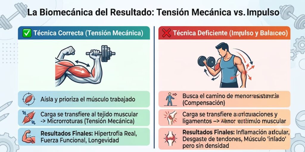 La Biomecánica del Resultado: Tensión Mecánica vs. Impulso